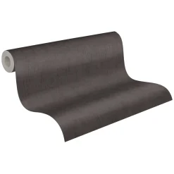 Vliestapete Uni Putz Struktur Schwarz Metallic 39503-1