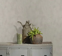 Vliestapete Uni Putz Struktur Beige Grau 82399