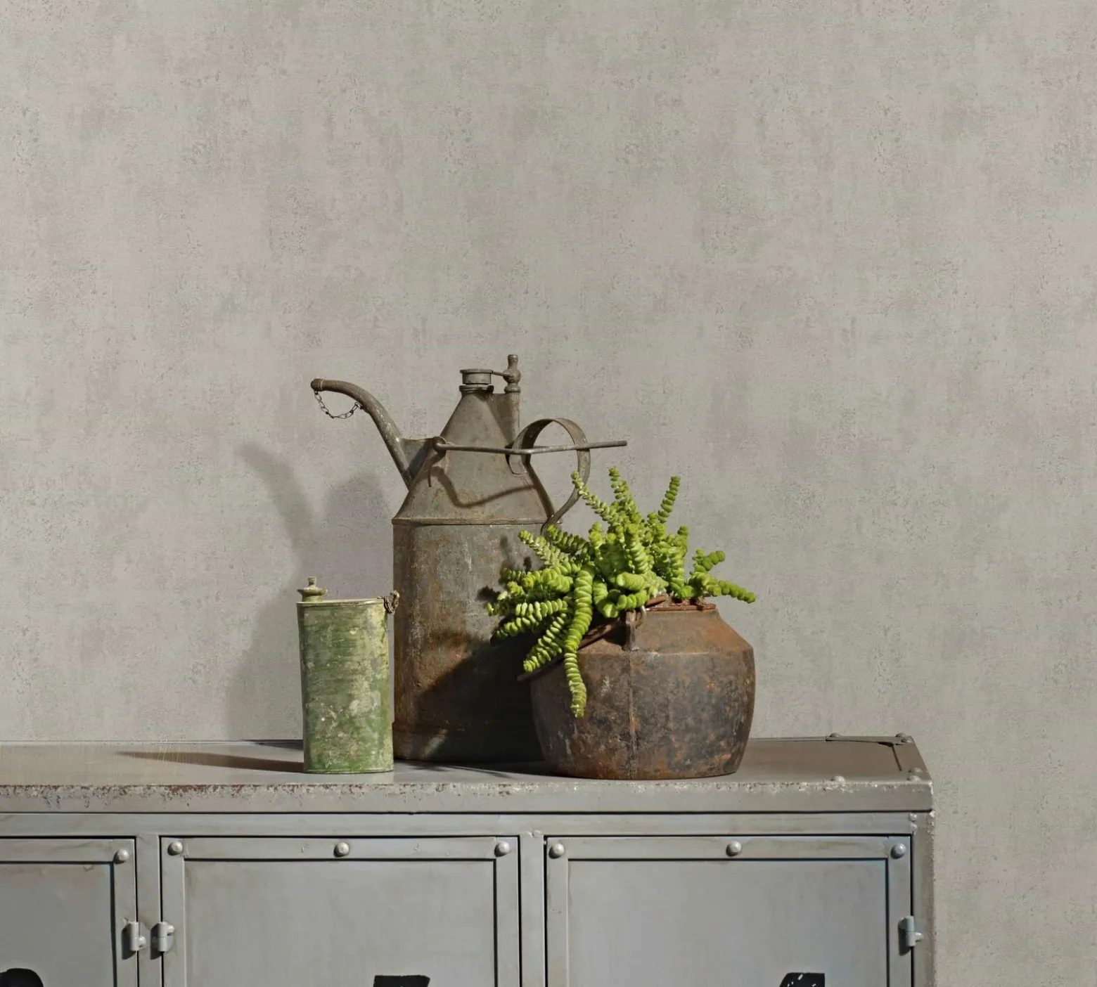 Vliestapete Uni Putz Struktur Beige Grau 82399