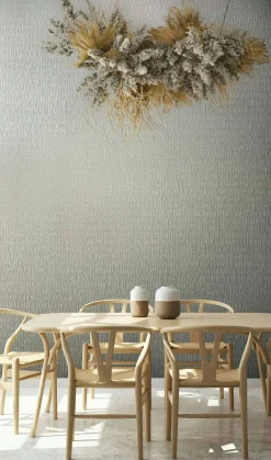 Vliestapete Uni Stoff Optik Grau Beige Metallic 34503