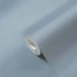 Vliestapete Uni Streifen Struktur blau 38098-7