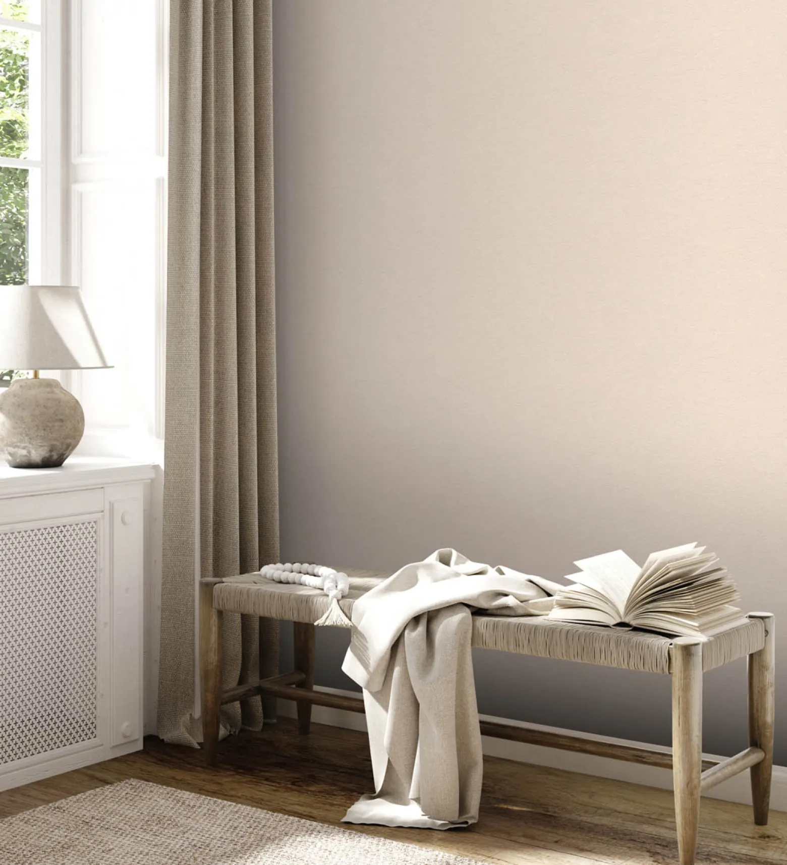 Vliestapete Uni Struktur Beige Glitzer 35866-7