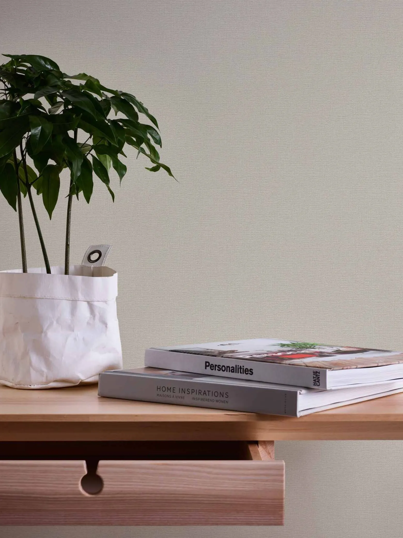 Vliestapete Uni Struktur beige 36713-4