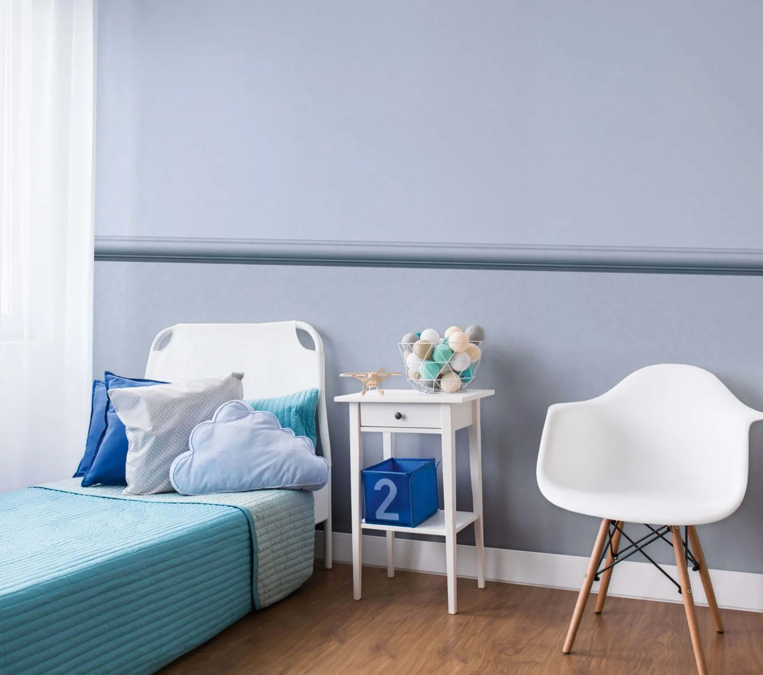Vliestapete Uni Struktur Blau Glitzer 34416 Marburg