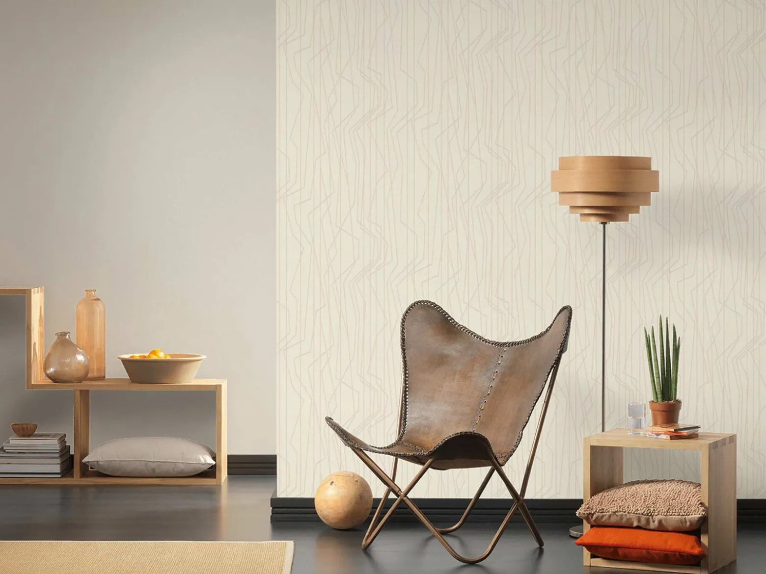 Vliestapete Uni Struktur cremebeige 36882-6