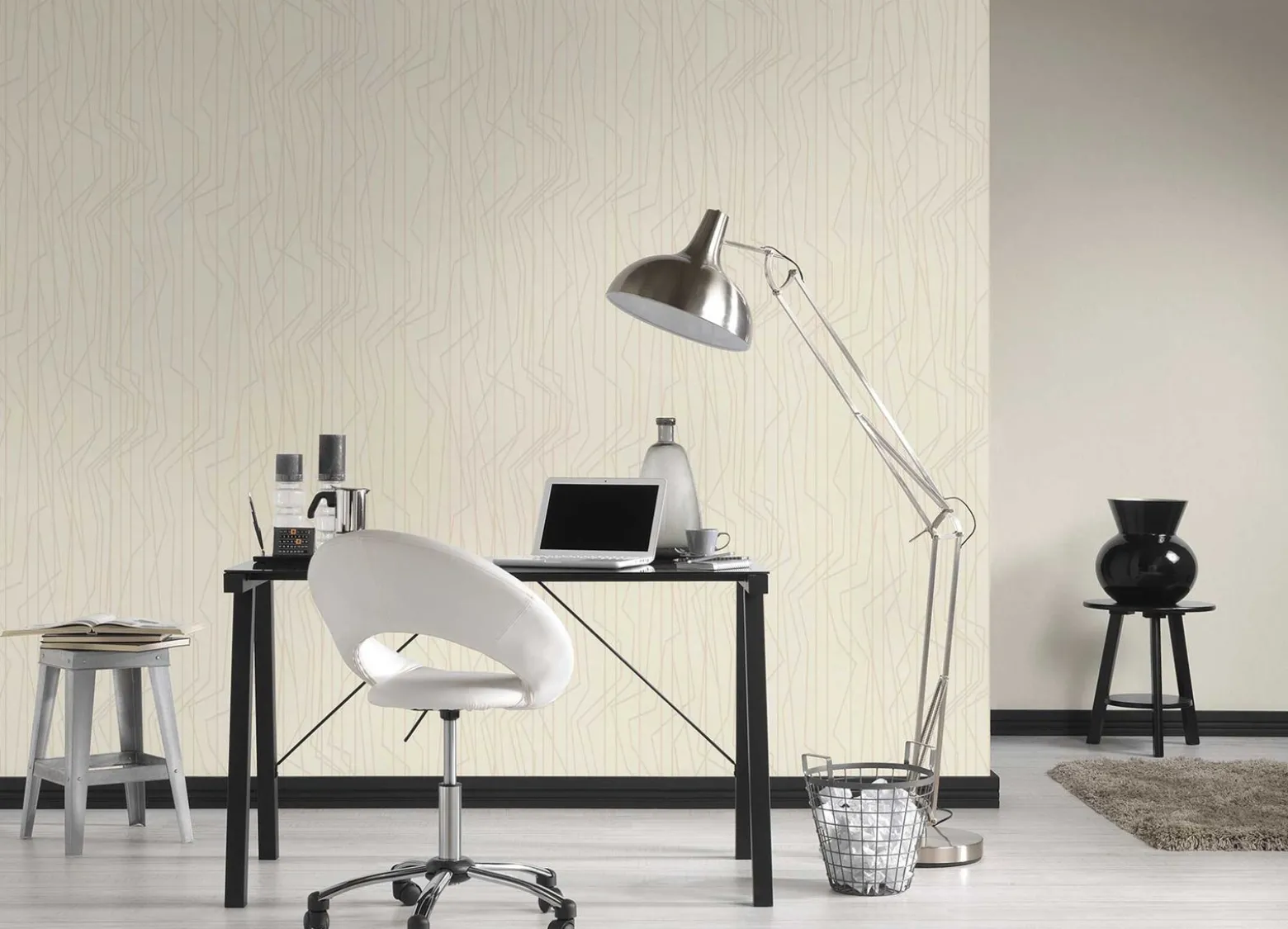 Vliestapete Uni Struktur cremebeige 36882-6