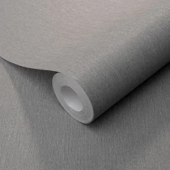 Vliestapete Uni Struktur Grau Silber Metallic 10437-47