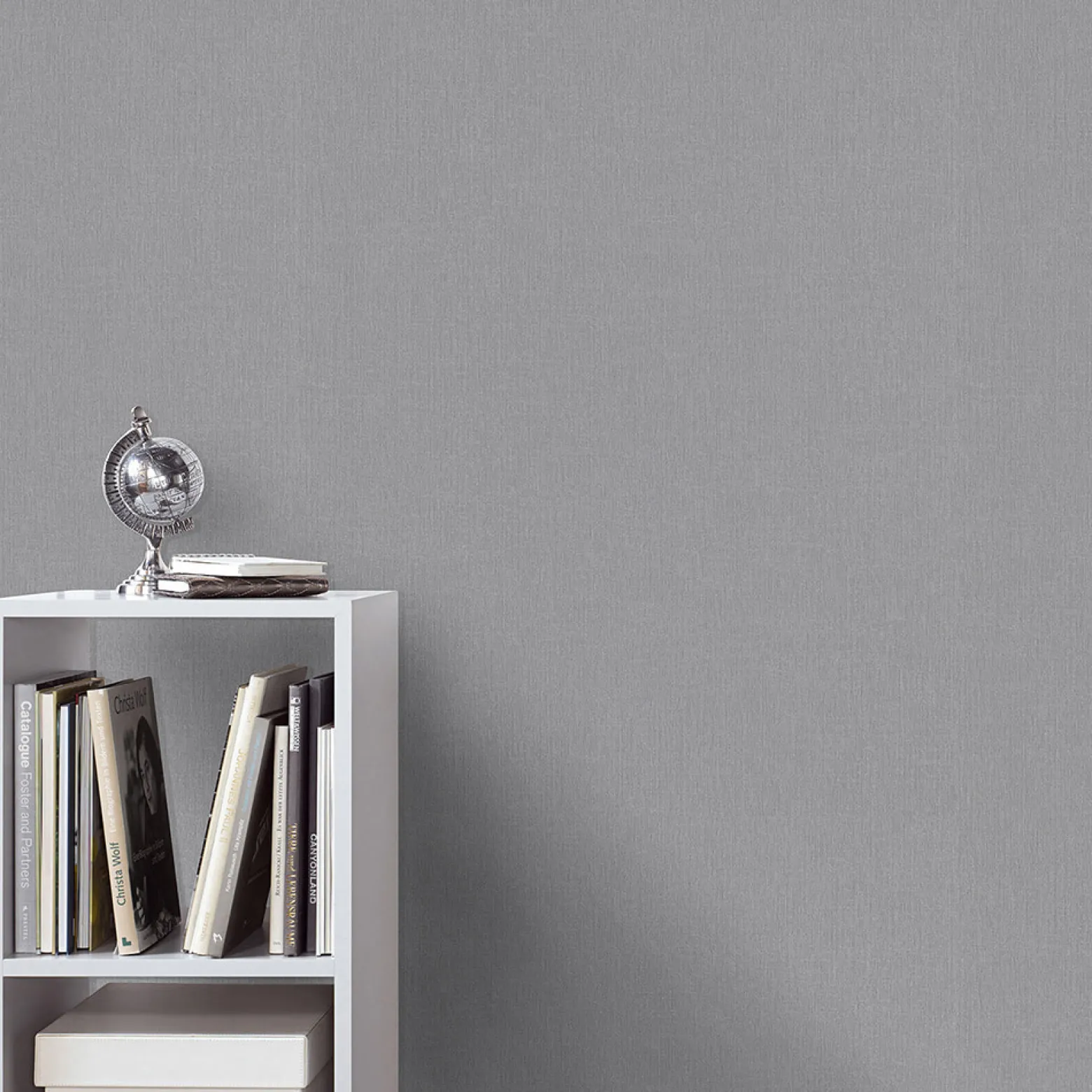 Vliestapete Uni Struktur Grau Silber Metallic 10437-47
