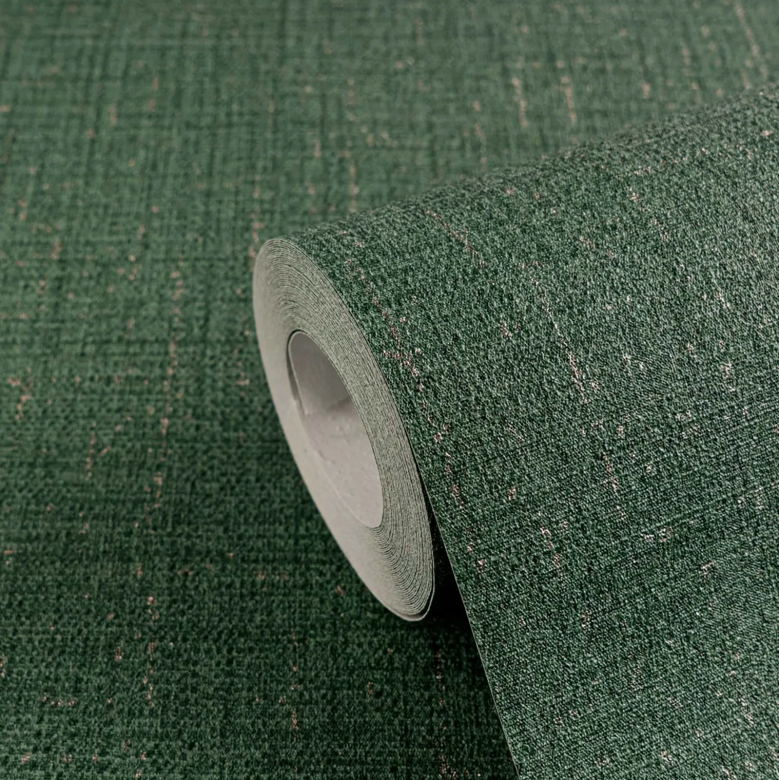 Vliestapete Uni Struktur Grün Kupfer Metallic 79067-3