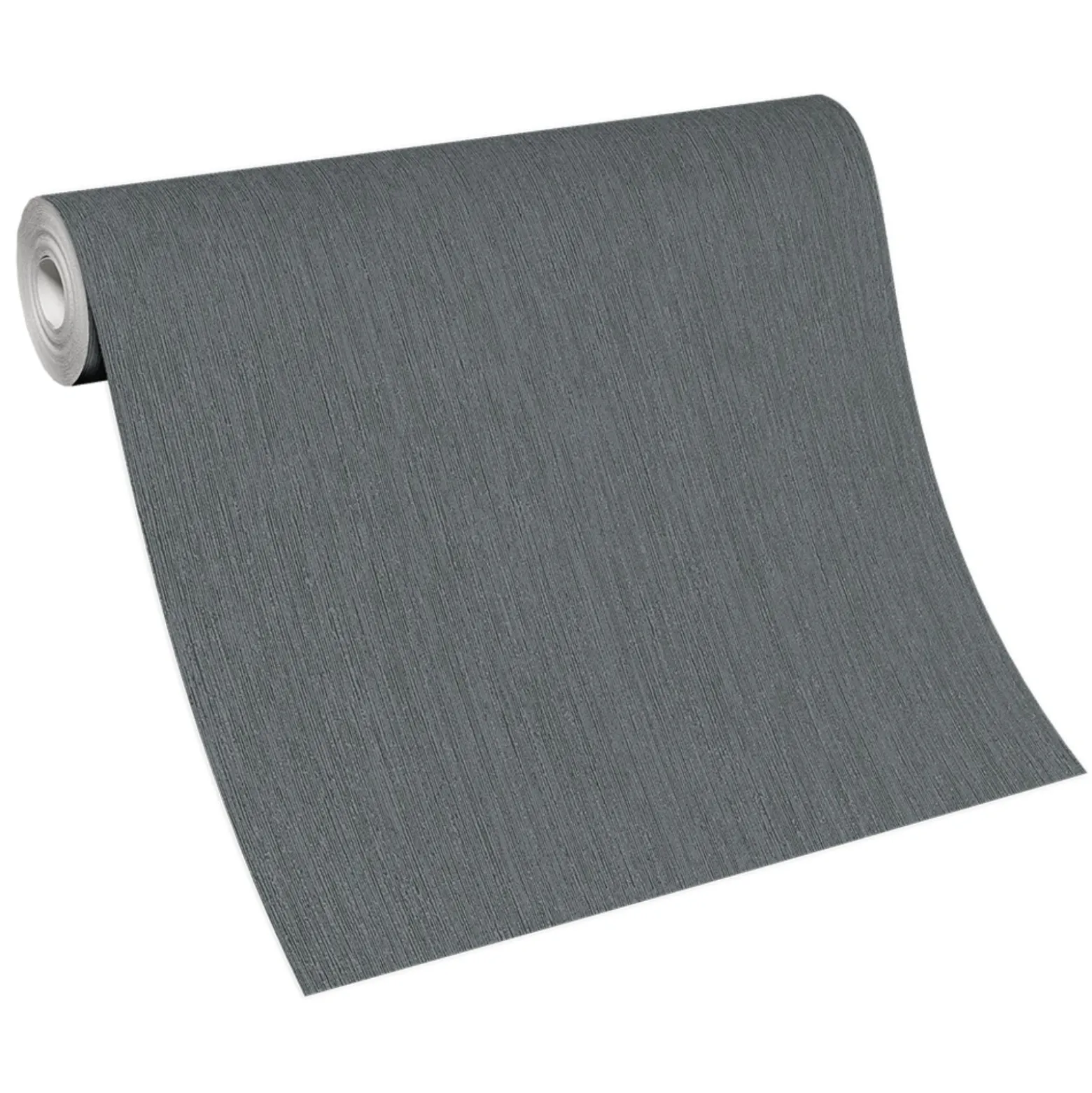 Vliestapete Uni Struktur Linien Grau Schwarz 10396-15