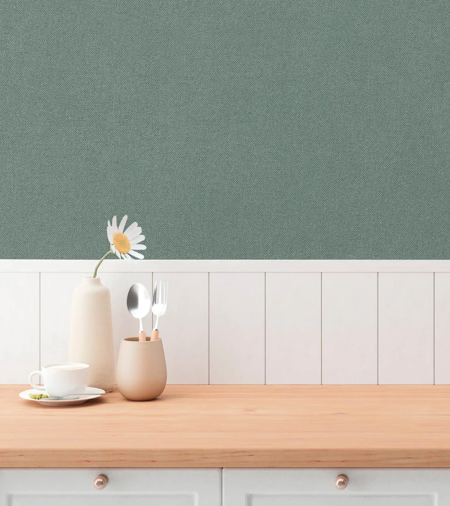 Vliestapete Uni Struktur Modern Grün Blau 79097-7