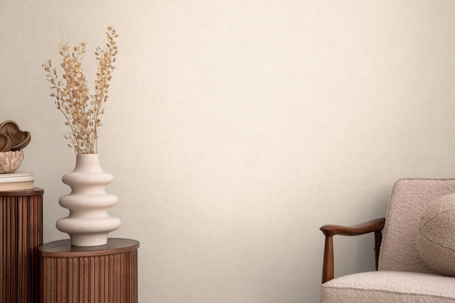Vliestapete Uni Struktur Modern Beige Grau 79066-5