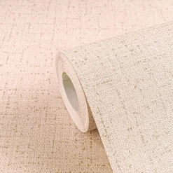 Vliestapete Uni Struktur Rosa Creme Metallic 79066-6