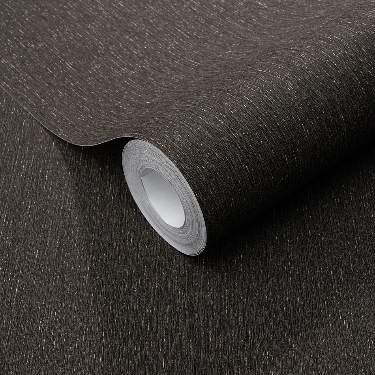 Vliestapete Uni Struktur Schwarz Gold Metallic 10437-15