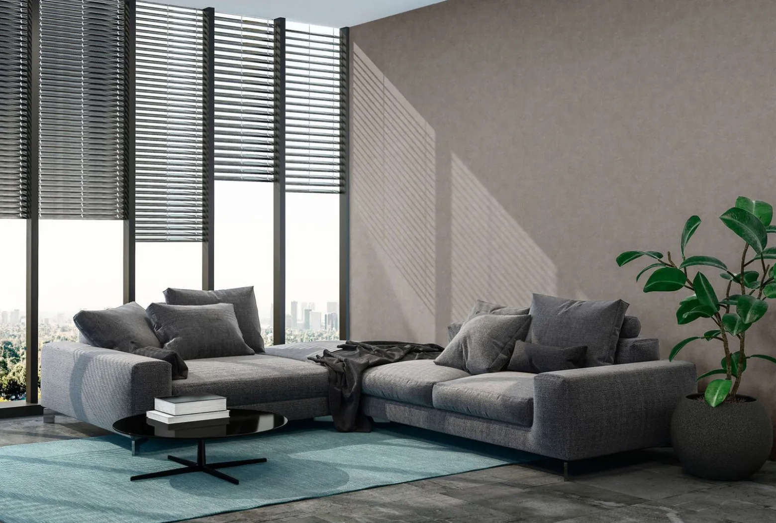 Vliestapete Uni Struktur taupe 37418-1