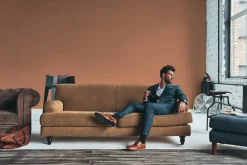 Vliestapete Uni Struktur Textil Optik Orange 39097-3