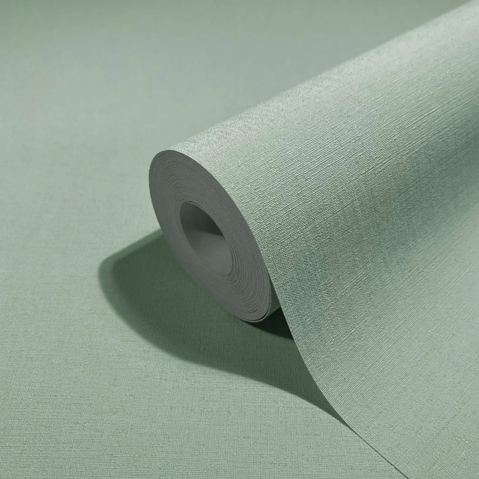Vliestapete Uni Struktur Textil Optik Hellgrün 82354