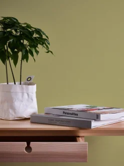 Vliestapete Uni Struktur Textil Optik Gelb Grün 39097-4