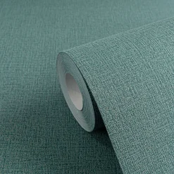 Vliestapete Uni Struktur Türkis Silber Metallic 79065-5