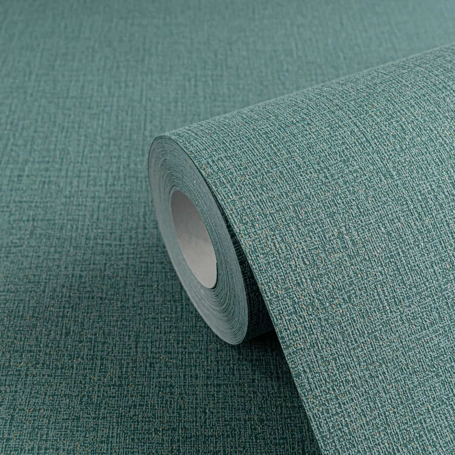 Vliestapete Uni Struktur Türkis Silber Metallic 79065-5