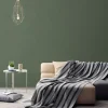 Vliestapete Uni Textil dunkelgrün Geo Nordic 37536-4