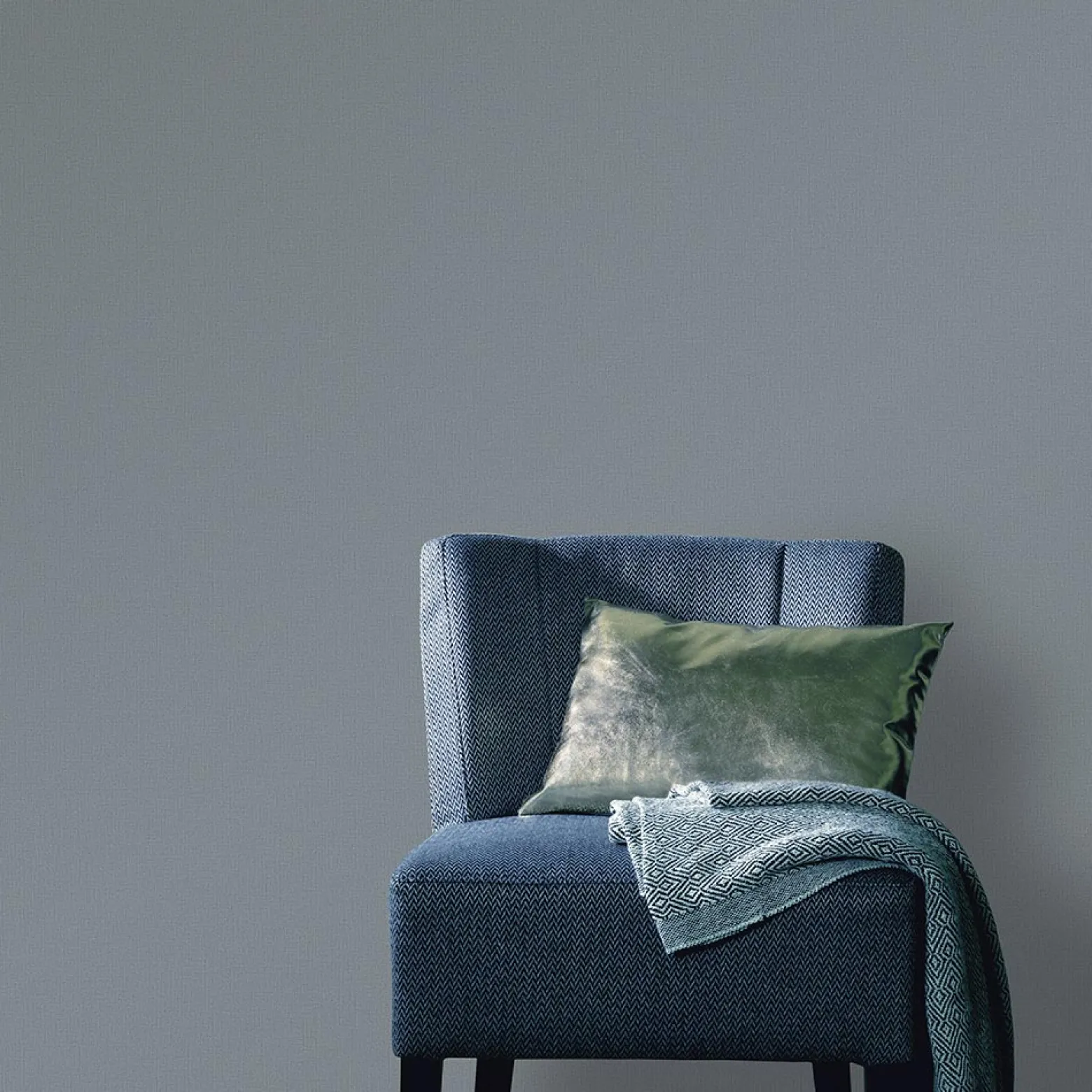 Vliestapete Uni Textil dunkelblau 10215-19