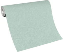 Vliestapete Uni Textil hellgrün 10215-35