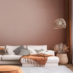 Vliestapete Uni Textil Optik Struktur Rot Braun 39266-1