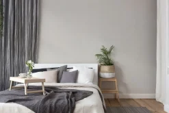 Vliestapete Uni Textil Optik Grau Beige 3908-44