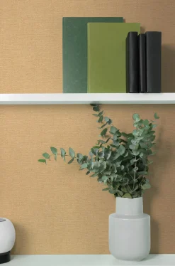 Vliestapete Uni Textiloptik Modern Beige Gelb 79165-6