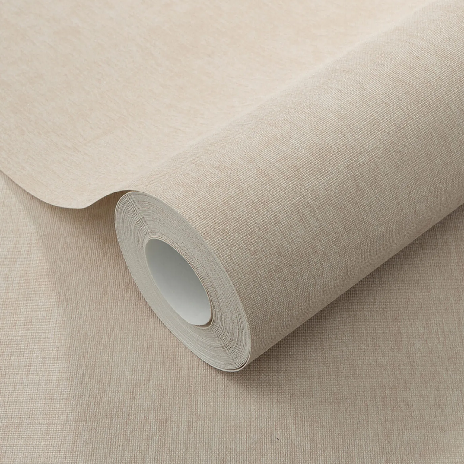 Vliestapete Uni Textiloptik Beige Glitzer 10539-05