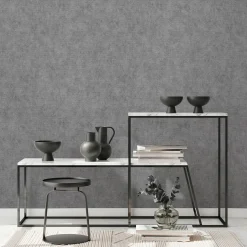 Vliestapete Uni Textiloptik Silber Metallic 10473-29