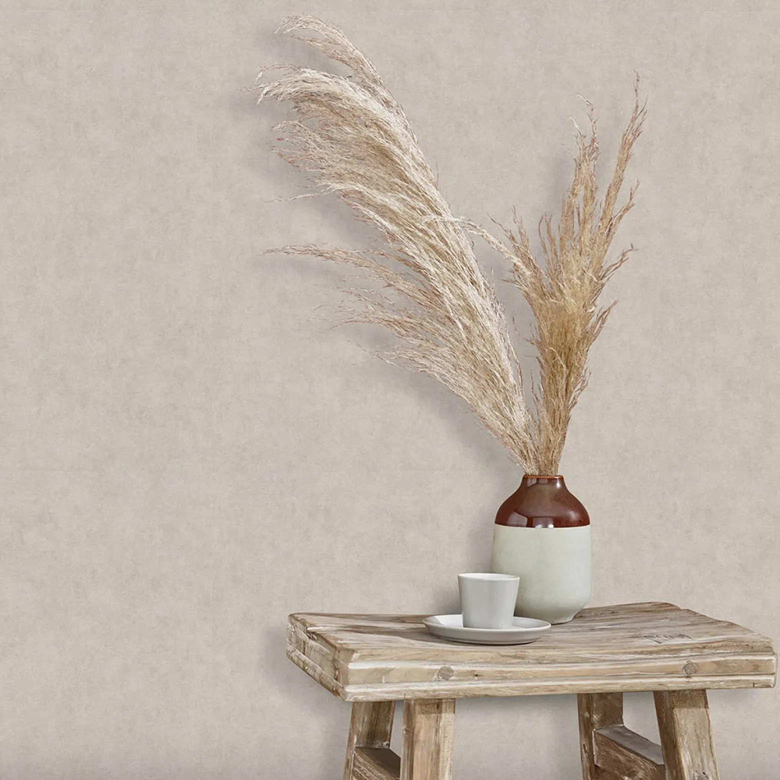 Vliestapete Uni Textiloptik Grau Beige Glitzer 10473-38