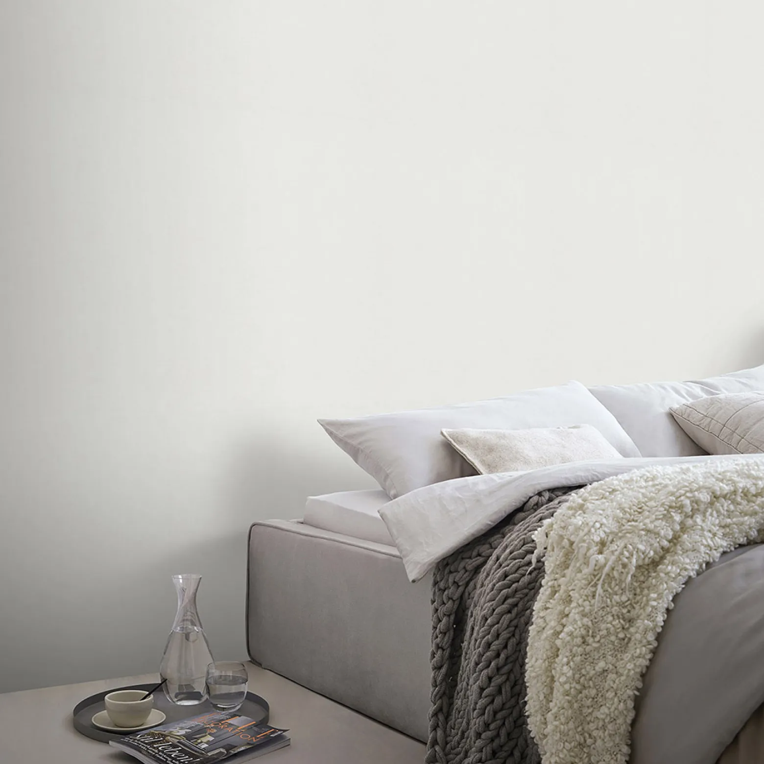 Vliestapete Uni Textiloptik Weiß Glitzer 10473-01