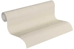Vliestapete Uni Textil-Optik creme 36925-6