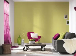 Vliestapete Uni Textil-Optik grün 36932-5