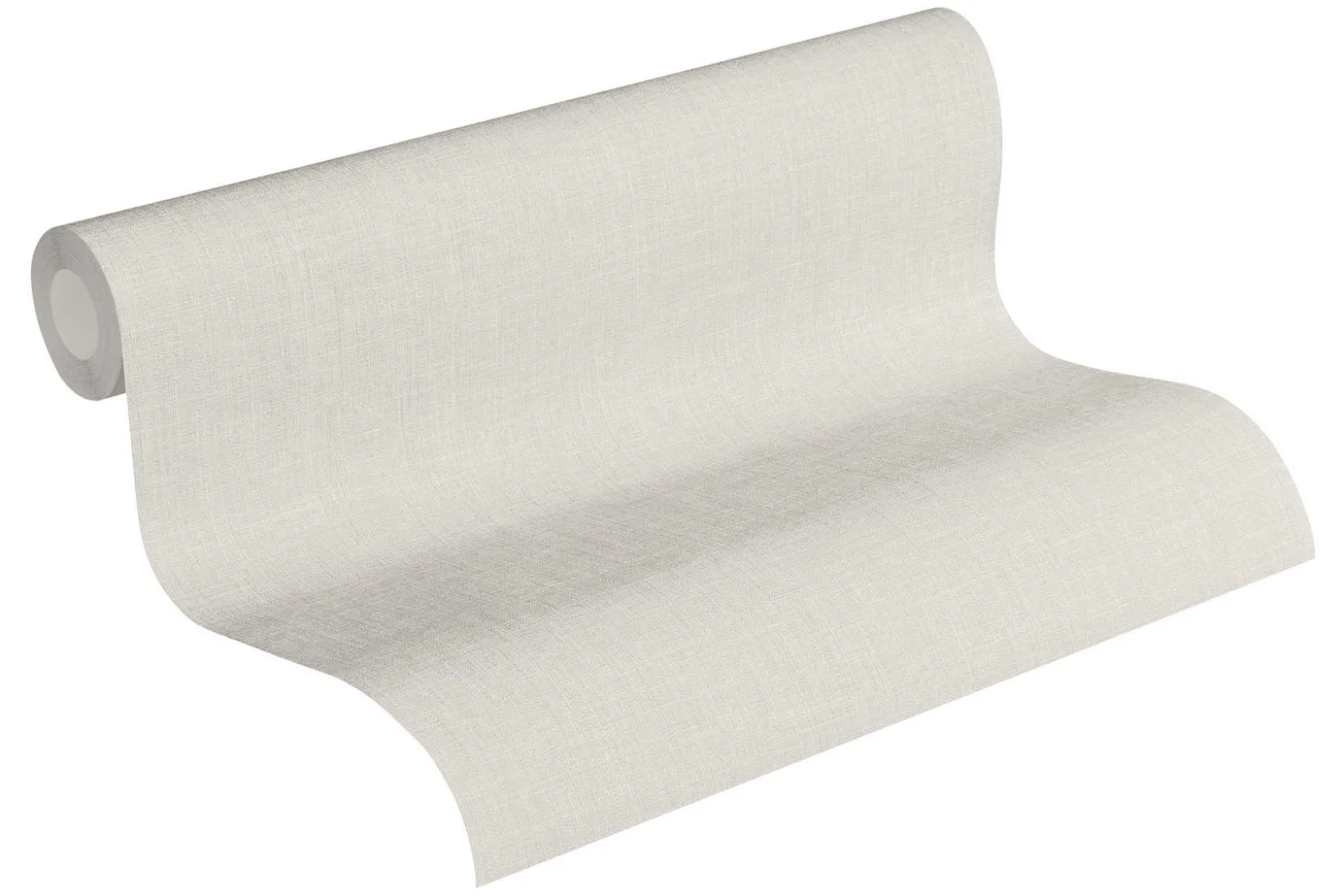 Vliestapete Uni Textil-Optik hellgrau 36925-5