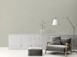 Vliestapete Uni Textil Optik Struktur Grau Grün 39565-8