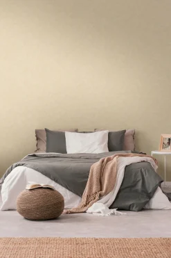 Vliestapete Uni Textil Optik Struktur Beige 39565-5