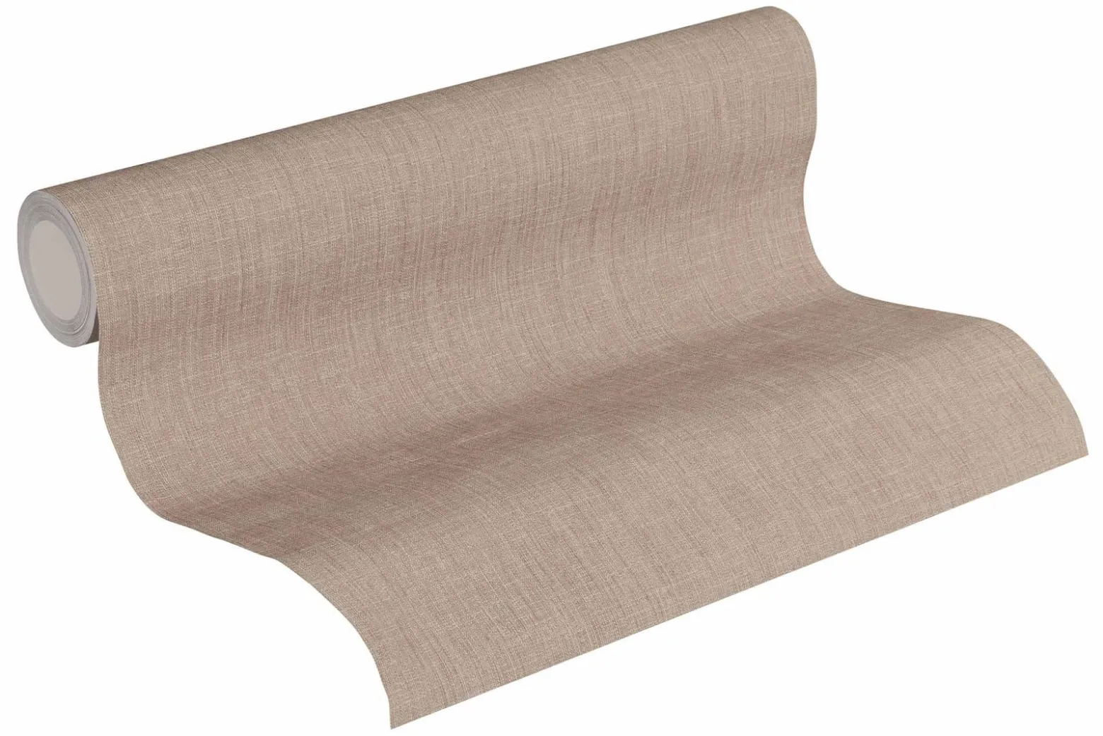 Vliestapete Uni Textil-Optik graubraun 36922-5