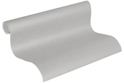 Vliestapete Uni Textil-Optik silber Metallic 36932-3