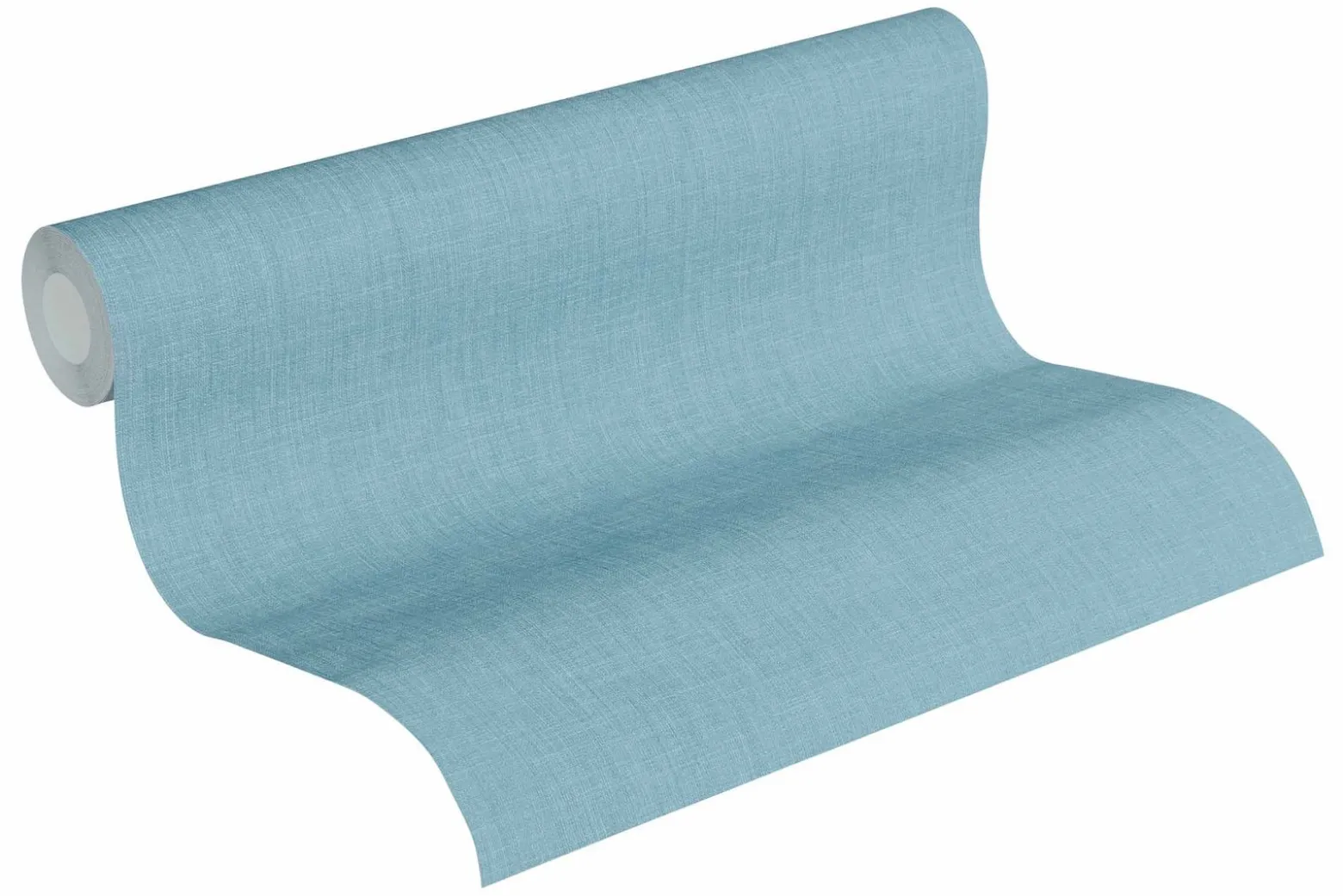 Vliestapete Uni Textil-Optik hellblau 36925-8