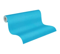 Vliestapete Uni Textil-Optik blau 37749-8