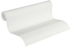 Vliestapete Uni Textil-Optik weiß 36925-3