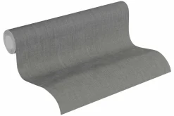 Vliestapete Uni Textil-Optik anthrazit 36922-3