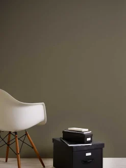 Vliestapete Uni Textil-Optik dunkelbraun 37748-1