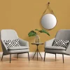 Vliestapete Uni Textil-Optik braun-gelb 37702-6
