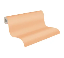 Vliestapete Uni Textil-Optik braun-orange 37702-1