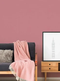 Vliestapete Uni Textil-Optik pink 37702-5