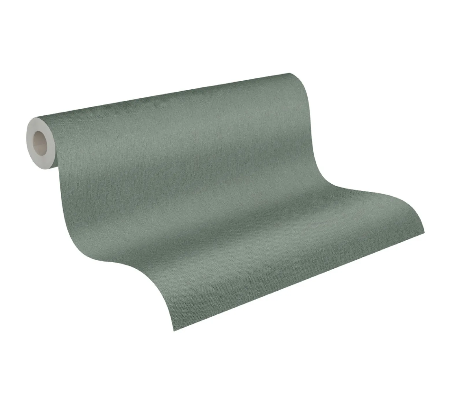 Vliestapete Uni Textil-Optik dunkelgrün 37703-4